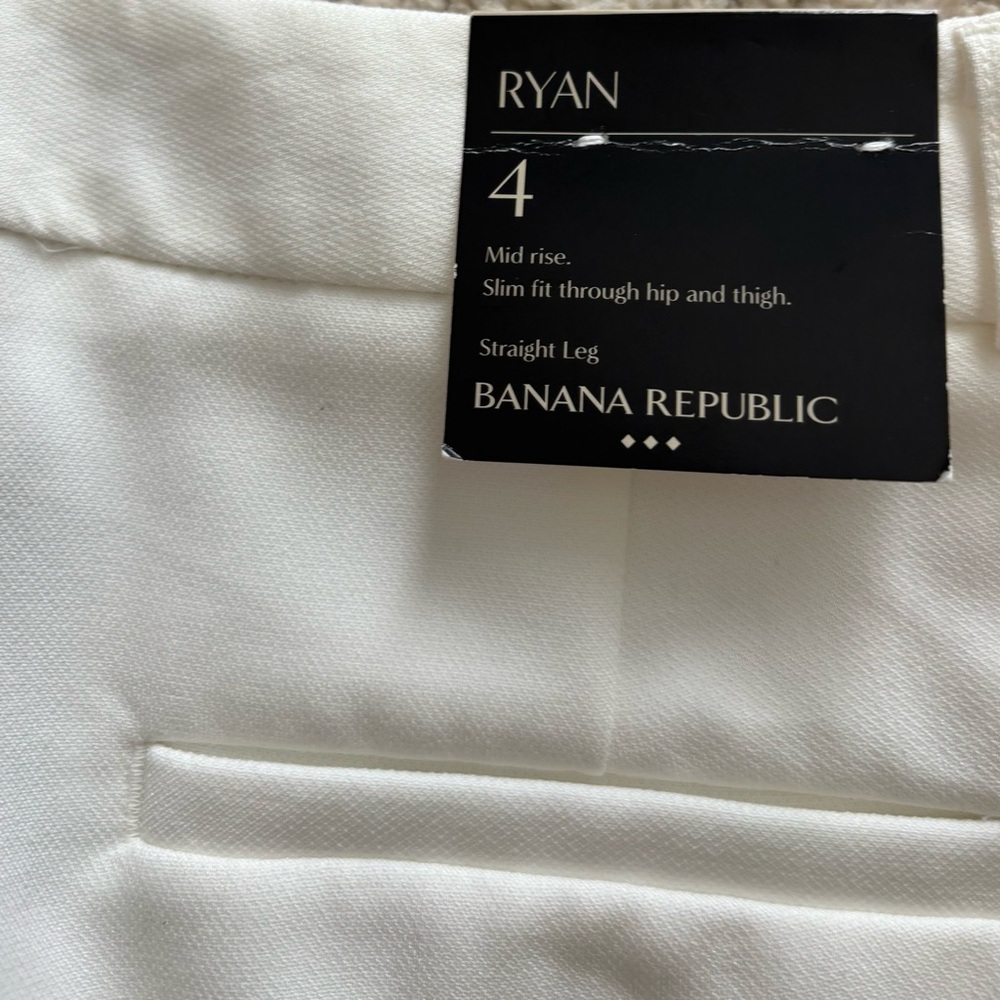 Banana Republic White Ryan Pants